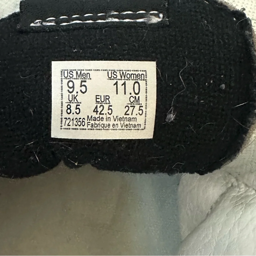 Vans Black and White High-Tops with Floral Accents - Picture 3 of 4